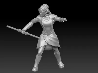 Ancient Dark Female Warrior 3D print model