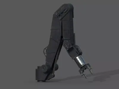 ROV arm - PBR - rigged Low-poly 3D model