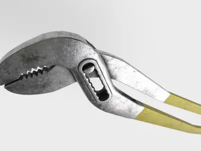 channel lock pliers Low-poly 3D model