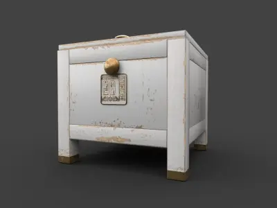 Egyptian Chest Low-poly 3D model