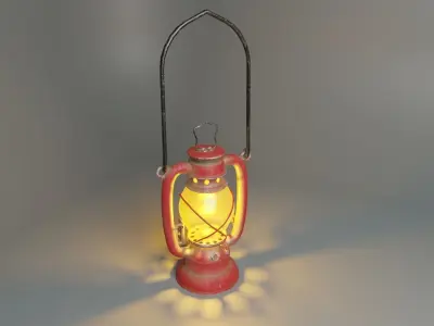 Old Dirty Lamp Low-poly 3D model