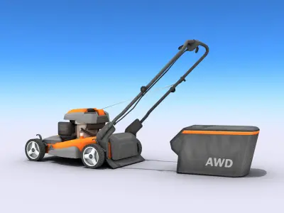 Lawn Mower Low-poly 3D model order