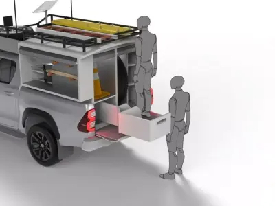 Mobile Emergency Assistance Module Pickup Truck 3D Vehicle  3D model