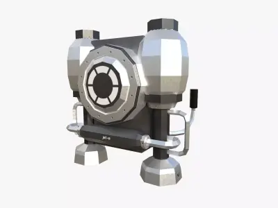 Jetpack Low Poly E05 - SciFi Character Design Low-poly 3D model