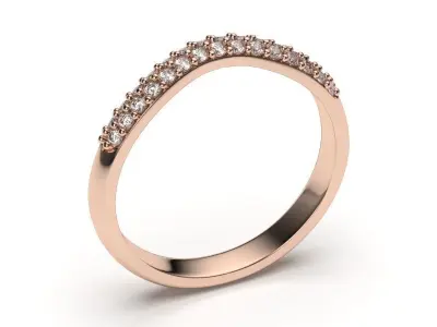 solitaire with ring sizes  8 part S34 3D print model