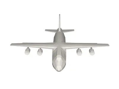 Military Plane concept Low-poly 3D model