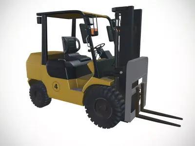 Industrial forklift 3D model