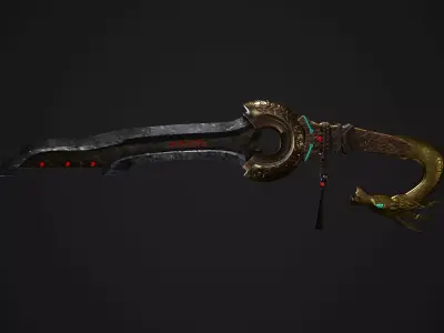 Dragon Dagger Low-poly 3D model
