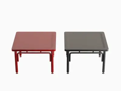Steel Table Colored 02 Low-poly 3D model