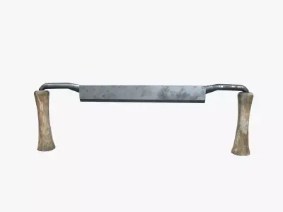 Medieval Drawknife Low-poly 3D model