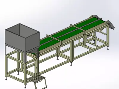 Conveyor with Hopper 3D model