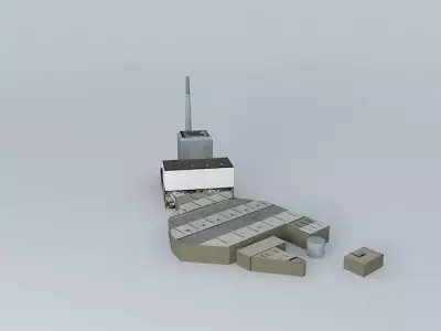 The Kirklees Incinerator Huddersfield Free 3D model