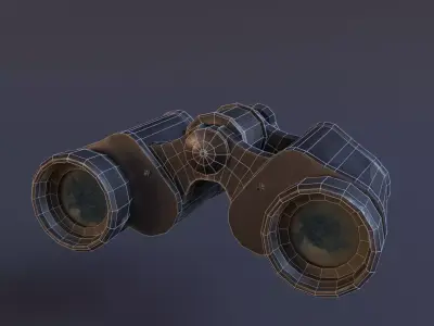 Realistic Binoculars Low Poly 3D Model PBR 3D model Low-poly 3D model