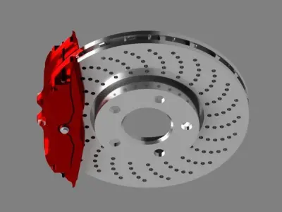 Car Brake Disc 3D model