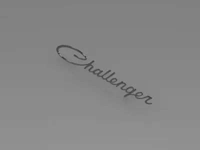 challenger logo 3D model by Sergey