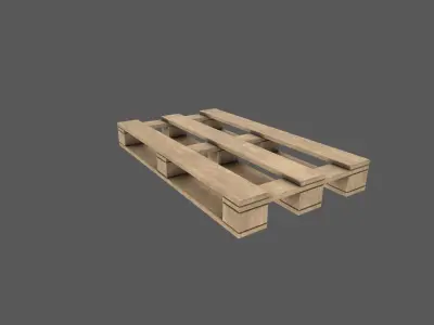 Pallet 02 Low-poly 3D model