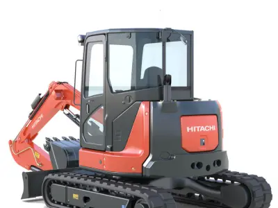 Mini Excavator Hitachi ZX55U 3D model