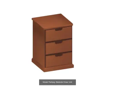 Model Railway Bedroom Items inc Beds Wardrobes and Cupboards 3D Model Pack