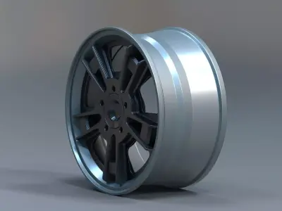Rims blue carbon tuning part industrial 3D model