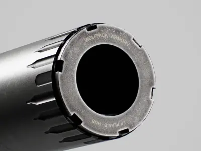 YHM R9 9mm Suppressor Low-poly 3D model