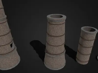 Industrial Pipe Low-poly 3D model purchase