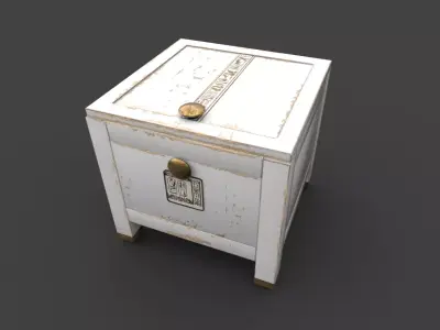 Egyptian Chest Low-poly 3D model