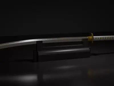 Low Poly 3DKatana Model Low-poly 3D model