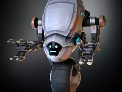 Sci-fi Drone 04 Low-poly 3D model