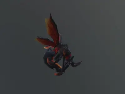 BEE LAVA MONSTER Low-poly 3D model
