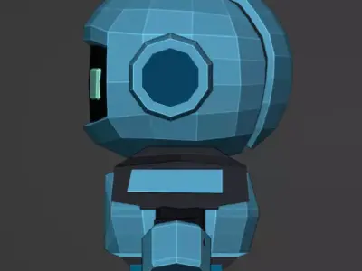 Low Poly Robot Game Ready Character Asset Low-poly 3D model