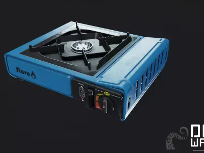 Portable Stove - PBR Game Ready Low-poly 3D model buy