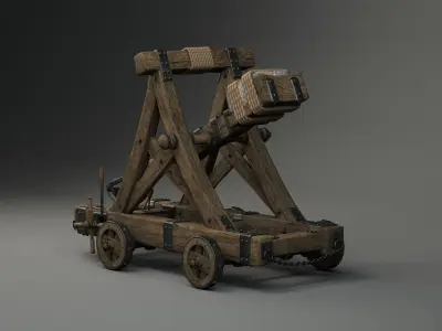 Medieval Catapult 3D model