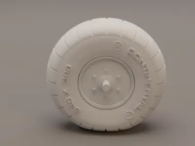 Ju-87 Stuka Wheel Set 3D print model