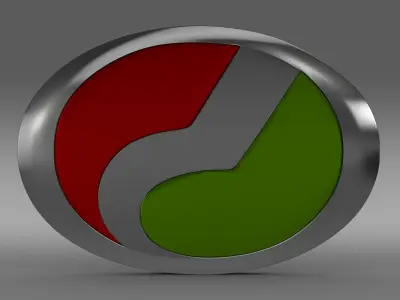 perodua logo 3D model by Sergey