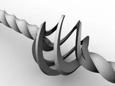 Twist fence Free 3D model