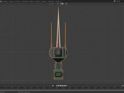 Low poly SCI-FI tower Free 3D model