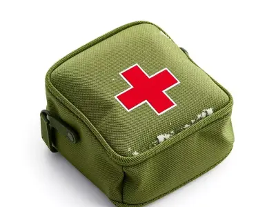 Tactical First Aid Kit Pouch Low-poly 3D model