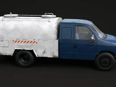 tanker truck Low-poly 3D model purchase