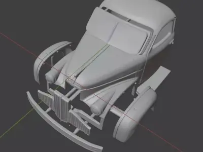 1947 Studebaker M15 truck cab 3D print model