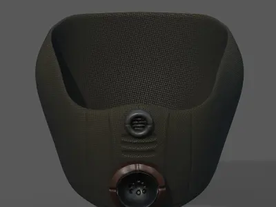 Gas mask helmet 3d model scifi Low-poly  Low-poly 3D model 5