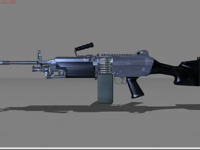 M249 Pubg Low-poly 3D model