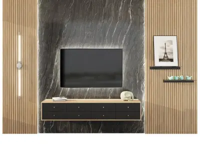 TV Wall 3D model
