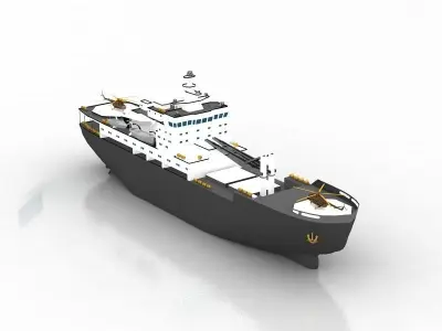 military ship 3D model 8