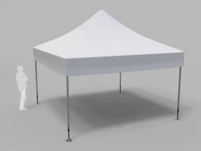 Commercial Tent 4x4 Meters 3D model