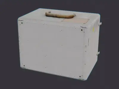 Vintage Military Radio Transceiver Low-poly 3D model