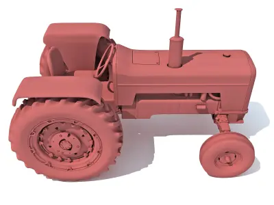 Detailed Classic Tractor 3D model