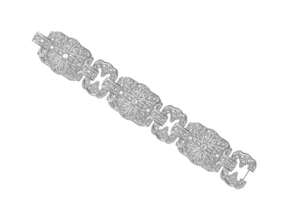 Antique Art Deco Bracelet 3D print model