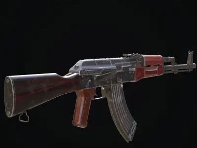 AKM74 ak - rifle Low-poly 3D model