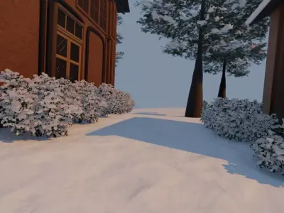 Winter Mountain Village 3D model get