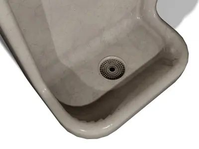 Modern Wall-Mounted Urinal Low-poly 3D model